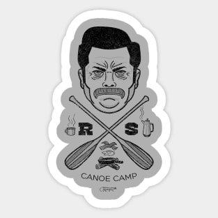 Ron Swanson Canoe Camp Sticker